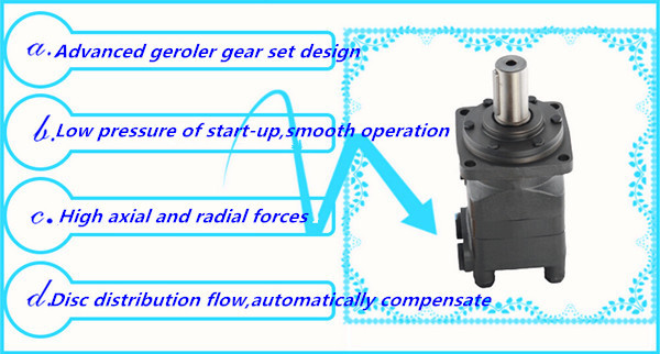 Omt 800 OMT Hydraulic Motor , Sauer Danfoss Hydraulic Motor High Torque For Crane Rotation